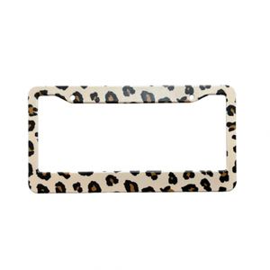 Fabriek Directe Zwarte Bloemen Schattig Voor Vrouwen Persoonlijkheidsontwerp 2 Vierkant Gat Auto Kentekenplaat Frame Kentekenplaat Afdekking - Product Image 3