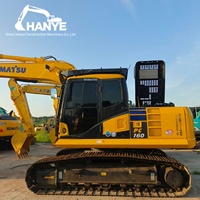 Excavatrice sur chenilles hydraulique Komatsu PC160 d'occasion, 16 tonnes, d'origine japonaise, faible nombre d'heures de fonctionnement, sans fuite d'huile, pour l'exploitation minière et la construction