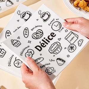 Emballage jetable personnalisé pour la restauration rapide, pour hamburgers, frites, poulet frit coréen, nuggets, feuilles de papier imperméables et résistantes à la graisse en PE - Product Image 6