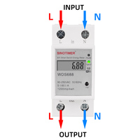 Interruptor Inteligente WiFi SINOTIMER WDS688 con Medidor de Energía 5(60)A 90-250VAC, Monitoreo en Tiempo Real, Control por Aplicación Móvil