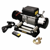 Treuil électrique à câble métallique robuste 12000 Lbs, 12V/24V, auto-bloquant, pour le dépannage de camions lourds et les grues à flèche pliante - Prix usine