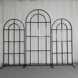 Custom Reusable Removable Flowers Arch <b>Frame</b> Decorated Metal Forest Outdoor Garden Arbor Grid Shape White <b>Wedding</b> Arch - Product Image 6