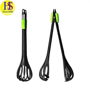 2-in-1 Food Safe Nylon Mixing Balloon Multifunctional Egg Whisk and Egg Salad Tongs for Stirring and Serving Eggs