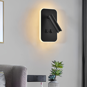 Lampada <span class=keywords><strong>da</strong></span> <span class=keywords><strong>Parete</strong></span> Moderna e Semplice per Lettura in Camera <span class=keywords><strong>da</strong></span> Letto, Faretto a LED in Alluminio con Protezione per gli Occhi per Comodino d'Albergo e Stanza dei Bambini - Product Image 3