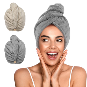 Baisly Plaid Modern Microfiber Fluffy Wrap <strong>Hair</strong> Dryer Quick-Dry <strong>Towel</strong> with Adjustable <strong>Rapid</strong> <strong>Drying</strong> Feature for Home &amp; Hotel Use - Product Image 4