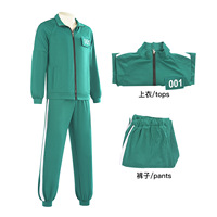 Costume d'Halloween Ensemble de vêtements de sport drame coréen Tenue de cosplay Sweat à capuche zippé Performance Wear