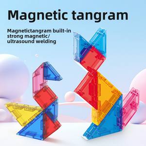 Qianman กล่องสีขนาดใหญ่แทนแกรมของ3D, เรขาคณิตแม่เหล็กอุปกรณ์ช่วยสอน<span class=keywords><strong>สำหรับ</strong></span><span class=keywords><strong>เด็ก</strong></span>ประถม - Product Image 5