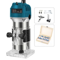 Kit de défonceuse électrique 15 pièces, embouts de 1/4 pouce, 600W, 110/220V, pour fraisage et gravure de stratifié, 30000 tr/min, machine manuelle pour menuiserie