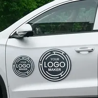 Autocollant magnétique personnalisé pour voiture en plastique avec logo sur mesure, forme irrégulière, décalcomanie publicitaire pour véhicule, impression UV, décoration pour porte de véhicule