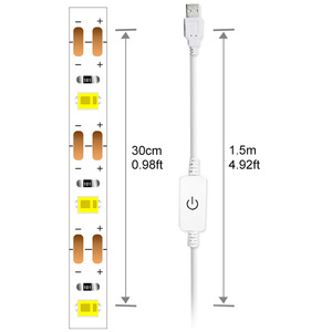 ขายส่ง 5V USB LED มือกวาดคลื่นเปิดปิดเซ็นเซอร์ยืดหยุ่นกันน้ํา Backlight ไฟ LED Strip - Product Image 5