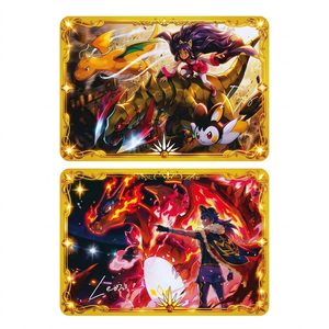 Carte Métallique Pokémon DM Charizard Pikachu Imprimée en Couleur, Carte à Collectionner Rare, Coffret Cadeau pour Enfants et Famille - Product Image 1