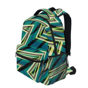 Customs Logo Fashion Waterproof <b>Kids</b> Teenager Student School <b>Backpack</b> Geometric Pattern Bags - Product Image 3