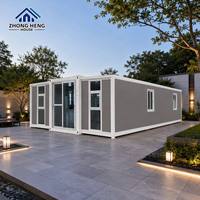 Casa Contenedor de Acero Modular Prefabricada Moderna de 20 pies, Expandible de Doble Ala, Lujo, Plegable, Portátil, Móvil, Pequeña, Tipo Almacén