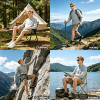 Veste de protection solaire UPF50+ à col montant, rafraîchissante, respirante, à manches longues, anti-UV, pour activités de plein air, pêche, camping, voyage