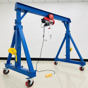 Grúa pórtico móvil ajustable, pequeña y portátil, de acero, de 500 kg a 1 tonelada, para el hogar, garaje o taller. - Product Image 3