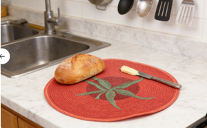 Manteles Individuales Redondos de PP Tejidos a Mano, Estilo Zen Asiático, Diseño de Tomate Rojo, Lujosos, 38 cm, Aptos para Alimentos, Reutilizables, Accesorios para Mesa de Comedor EM9 Reus - Product Image 4
