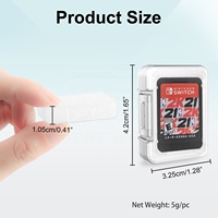 Étui de protection transparent pour Nintendo Switch Lite, accessoire pour cartouche OLED unique, support de stockage de carte TF, accessoire de jeu