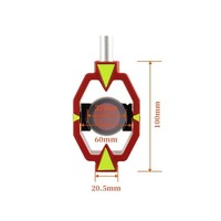 Total Station 360 Degree Surveyor's Prism Constant 0 Measurement and Mapping Can Be Suspended for Mini Round Survey Equipment