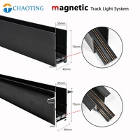Système d'éclairage sur rail avec grille d'absorption magnétique, projecteur mural, grille pliable, système de rail d'éclairage, spots encastrés en surface, éclairage sur rail LED