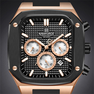Reloj Deportivo Personalizado NAVIFORCE 8037 Negro, Resistente al Agua 3 Bar, Cronógrafo para <span class=keywords><strong>Hombre</strong></span>, Diseño Original, Fabricación en China - Product Image 4