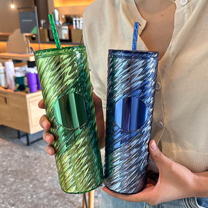 All'ingrosso BPA Free Custom 20oz inserto carta di plastica <span class=keywords><strong>Tumbler</strong></span> romanzo doppia parete tazze di plastica con paglia e coperchi - Product Image 1