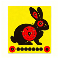 Cibles de tir réactives en papier épais pour lapins, 10 anneaux, type Bullseye, pour entraînement intérieur et extérieur, vente en gros, OEM