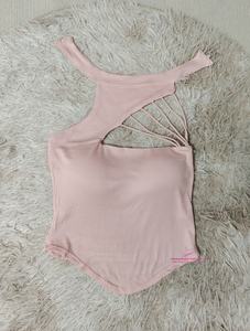 Camisola Corta Sexy con <span class=keywords><strong>Tirantes</strong></span> Huecos para Mujer, Estilo Veraniego, Sexy para Usar al Aire Libre, con Cuello Alto - Product Image 6