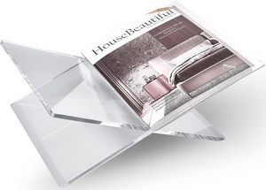 Supports de livres en acrylique transparent sur mesure en gros - Présentoirs à livres en acrylique à cadre croisé, supports ouverts <span class=keywords><strong>pour</strong></span> l'affichage - Product Image 6