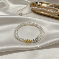Bracelet en argent massif 925 certifié avec perles d'eau douce, bracelet à breloques en or pour femme, bijoux superposés pour le quotidien