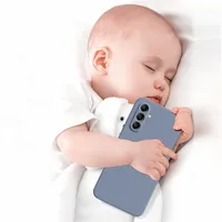 Casing silikon cair TPU lembut polos, sarung HP untuk Samsung Galaxy A24 A34 A54 A14 A04 Funda Coque