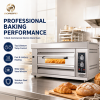 Four à pâtisserie électrique commercial certifié CE, en acier inoxydable 201/304, à un seul niveau, deux plateaux, pour boulangerie et services alimentaires