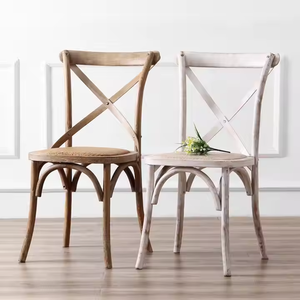 Sedia <span class=keywords><strong>da</strong></span> Pranzo Moderna <span class=keywords><strong>in</strong></span> <span class=keywords><strong>Legno</strong></span> Massello/Cuscino/Rattan con Schienale Incrociato per Ristoranti e Hotel, Arredamento per Soggiorno - Product Image 5