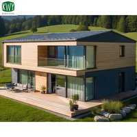 Maison préfabriquée en acier léger entièrement décorée à 2 étages et 3 chambres, villa moderne de luxe
