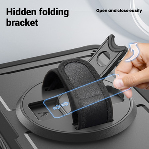 Custodie <span class=keywords><strong>per</strong></span> Tablet in Silicone con Supporto Girevole a 360° <span class=keywords><strong>per</strong></span> <span class=keywords><strong>iPad</strong></span> 10a Gen 10.9'' 2022 e <span class=keywords><strong>iPad</strong></span> A16 11a Gen 2025, con Porta <span class=keywords><strong>Penna</strong></span> e Cinturino Antiurto - Product Image 3