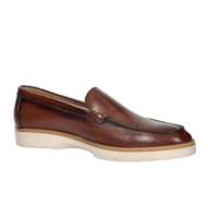 Mocassins en cuir pour homme Gino Tagli, taille 41, talon de 2,5 cm, semelle intérieure EVA amortie, semelle extérieure en caoutchouc, doublure en cuir véritable