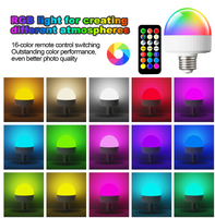 Lampu LED Pintar E27 Tahan Lama yang Dapat Diisi Ulang, Lampu Dinding Model Jagung dengan Remote Control, Timer, Pengubah Warna RGB, dan Dapat Digunakan di Taman
