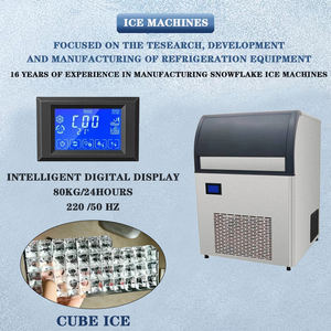 Máquina de Hielo de 80 kg por Día, Máquina de Hielo Comercial con <span class=keywords><strong>Interior</strong></span> de Acero Inoxidable de Grado Alimenticio - Product Image 4
