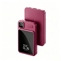 Banques d'alimentation magnétiques personnalisées avec logo, 10000 mAh, 5000 mAh, chargeur portable, charge rapide, banque d'alimentation pour iPhone, banque d'alimentation sans fil pour téléphone