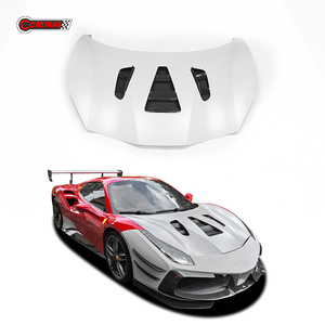 Capot moteur en fibre de carbone sèche style Challenge, prix usine, pour Ferrari 488 - Product Image 3