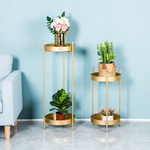 Décoration métal fleur support de rangement sur pied plante décoration balcon intérieur transfrontalier multicouche pot de fleur grand - Product Image 1