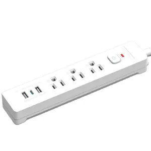 Ons Extensie Lead Met Usb 3 Way Power Strip Met 3 Usb Poorten (5V/2.4a) Ons Stopcontact Met 1.5M Verlengsnoeren