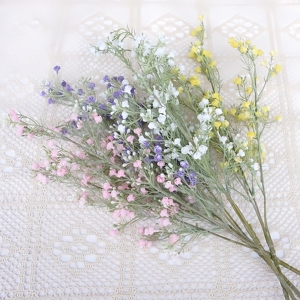 67CM 화이트 베이비 호흡 석고 인공 꽃 웨딩 홈 장식 꽃꽂이 졸업을위한 실제 터치 줄기 - Product Image 4
