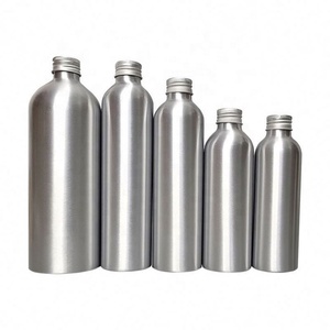 50-250ml Aluminum Bottle With Lid Cosmetic Refillable Bottles Silver Golden Lid Aluminum <b>Container</b> Travel Bottle - Product Image 5