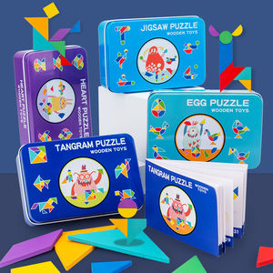 Nuevo Producto, Rompecabezas <span class=keywords><strong>Tangram</strong></span> <span class=keywords><strong>de</strong></span> Madera en Caja <span class=keywords><strong>de</strong></span> Hierro, Tangrams, Rompecabezas <span class=keywords><strong>de</strong></span> Corazón, Cuatro Estilos, Juguetes Educativos para Bebés y Niños, CE - Product Image 3
