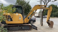 Excavatrice d'occasion Komatsu PC56-7, mini-excavatrice hydraulique sur chenilles de 5,6 tonnes, en excellent état, à vendre