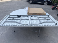 Tables de réception rectangulaires pliantes en plastique HDPE de 8/6/5/4 pieds pour hôtels, événements extérieurs, mariages, entrepôts - Mobilier hôtelier