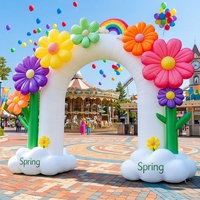 Fleur gonflable géante personnalisable pour l'extérieur, fête, mariage, festival, fleur gonflable avec lumière LED pour la décoration de scène
