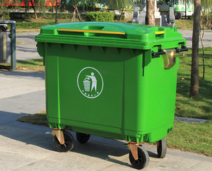 Poubelle à roulettes en plastique de 660 L avec couvercle, fabriquée en Chine, vente en gros, bac de recyclage robuste, chariot à ordures mobile - Product Image 5