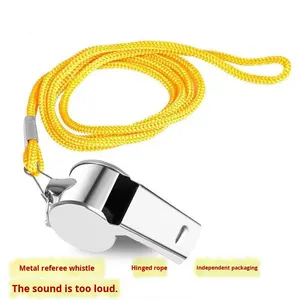 Спортивный свисток из нержавеющей стали с громким звуком, на шнурке, для тренера, судьи, спасателя, с возможностью нанесения логотипа - Product Image 2