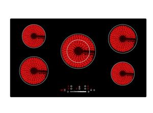 <span class=keywords><strong>Plaque</strong></span> chauffante électrique vitrocéramique de grande taille 80 90 cm à 5 brûleurs européens - Product Image 4